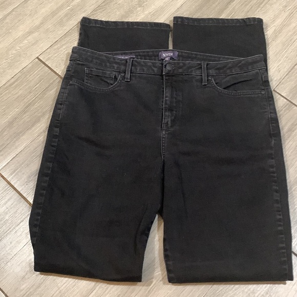 NYDJ “Barbara Bootcut” Black Stretch Extra Long Jeans size 14 - Picture 5 of 11